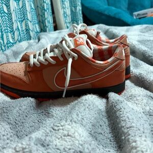 Orange and White Lobster SB Dunks